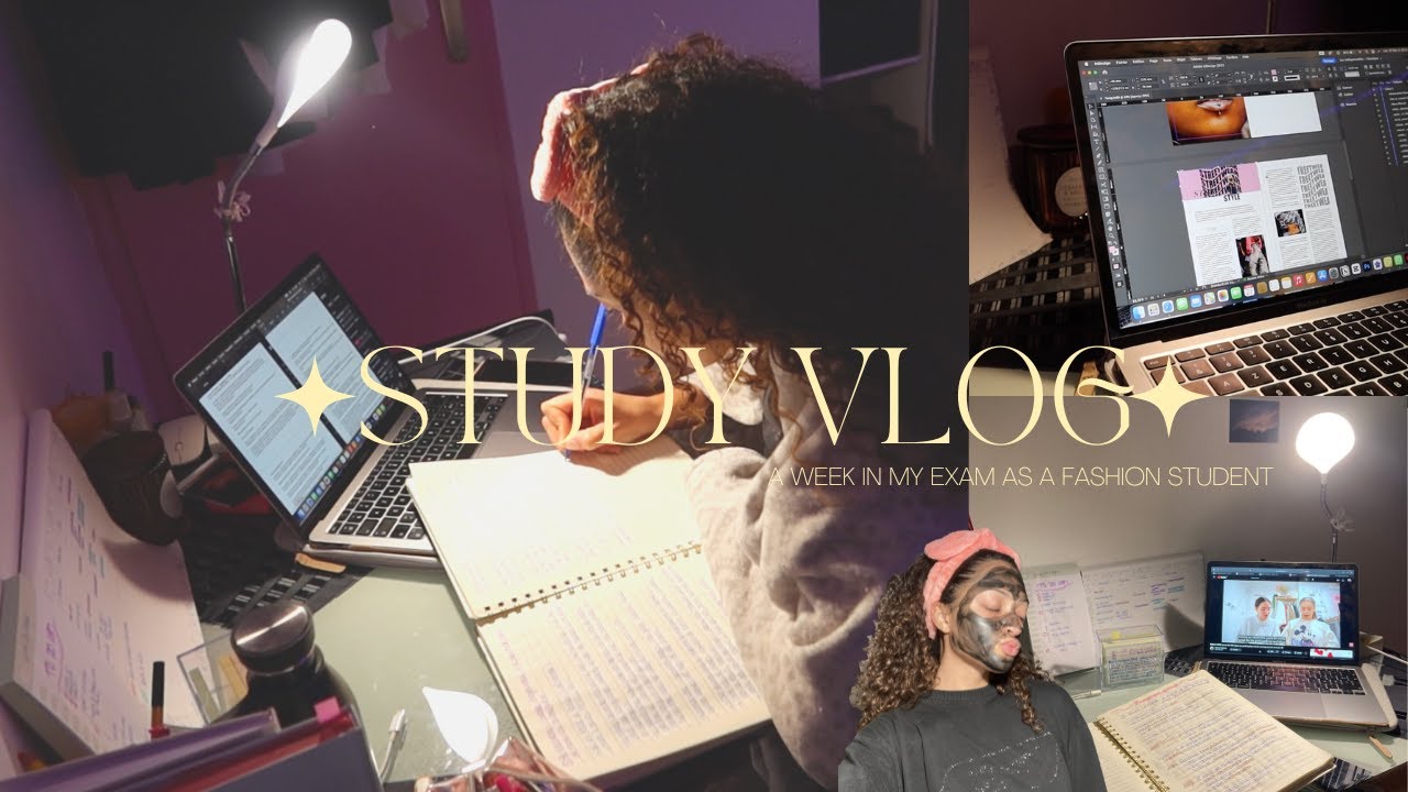 study vlog ⎸ 💌🖇: ma semaine de partiels, révisions et organisations en tant qu'étudiante de mode !