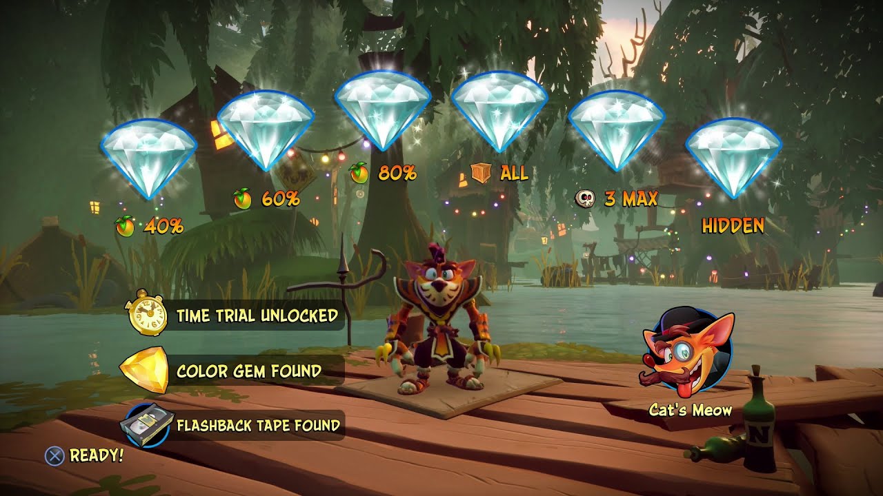 Crash Bandicoot 4 - 106% Walkthrough, Part 20: Run It Bayou (All Gems, Perfect Relic)