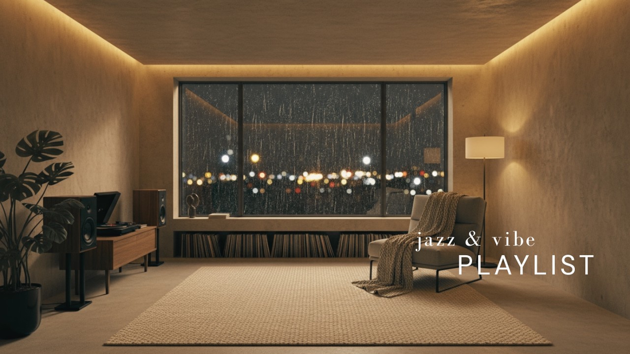 Playlist │ Jazz & Vibe for Rainy City Nights 🌃 Cozy Jazz to Unwind at Home