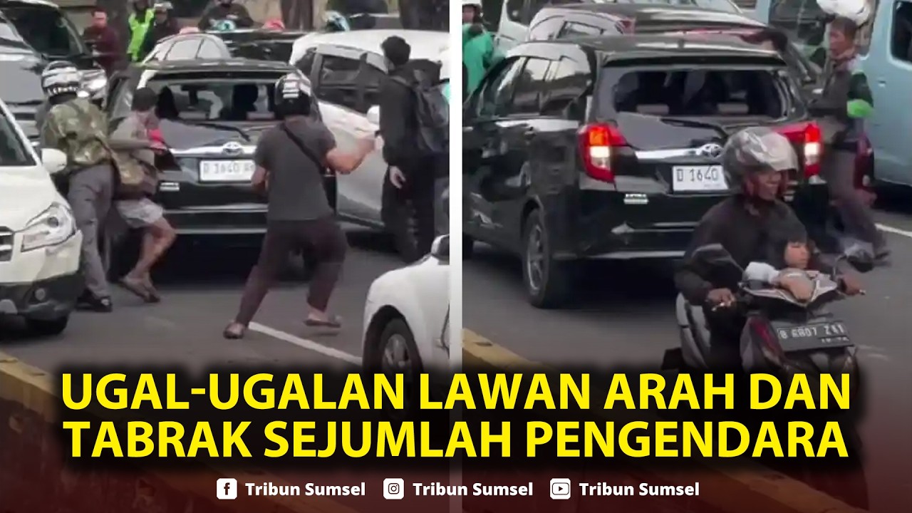 🔴Mobil Toyota Rusak Diamuk Massa Imbas Ugal-ugalan Lawan Arah dan Tabrak Sejumlah Pengendara
