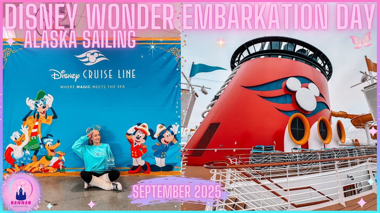 Видеоблог Disney Wonder: день 1, посадка на Аляску, плавание из Ванкувера, сентябрь 2025 г. Палит...