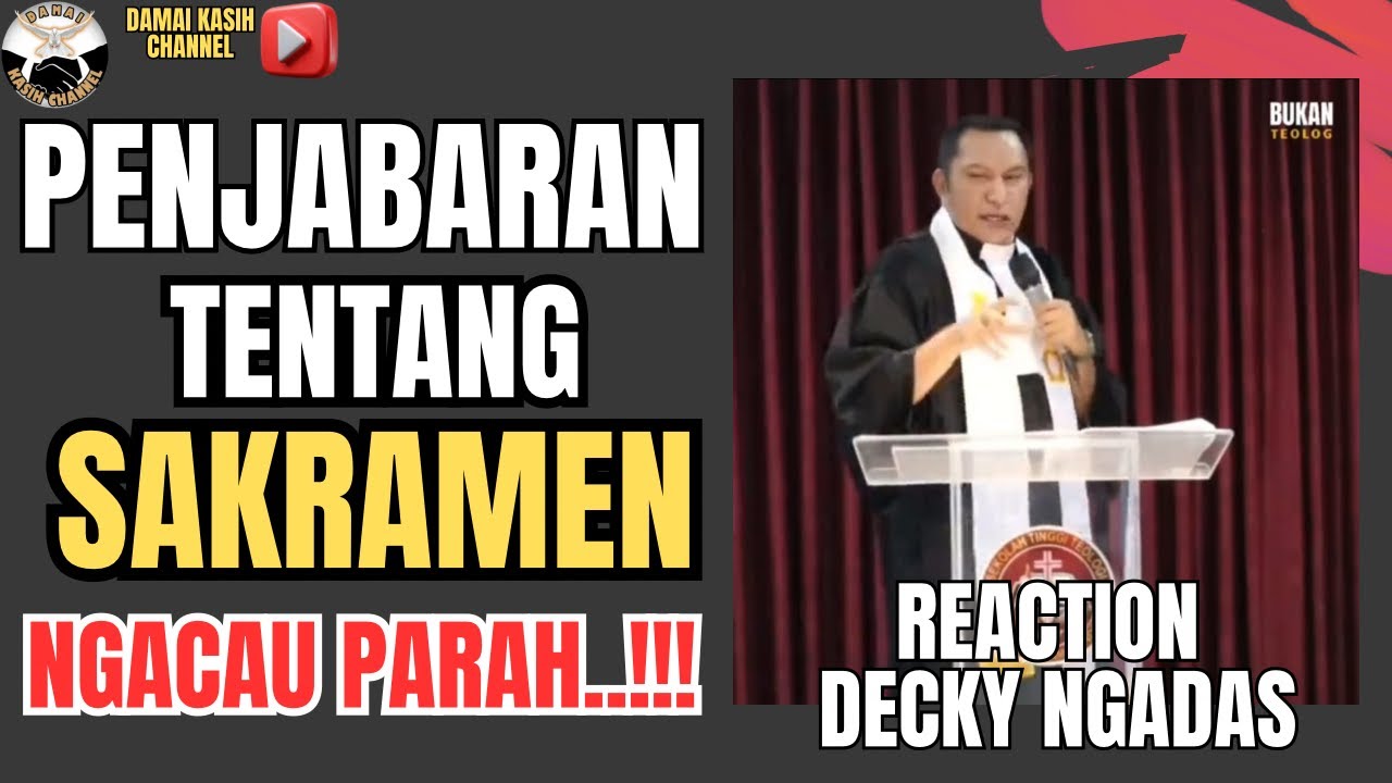 Penjabaran tentang Sakramen ngacau parah!! @VerbumVeritatisApologetics, live#09 -01-2026