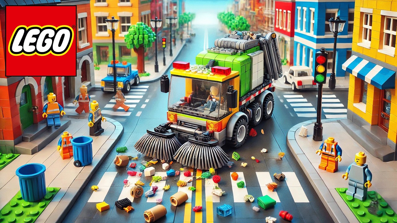 Мусоровоз LEGO с вращающейся щеткой | LEGO Auto Tech