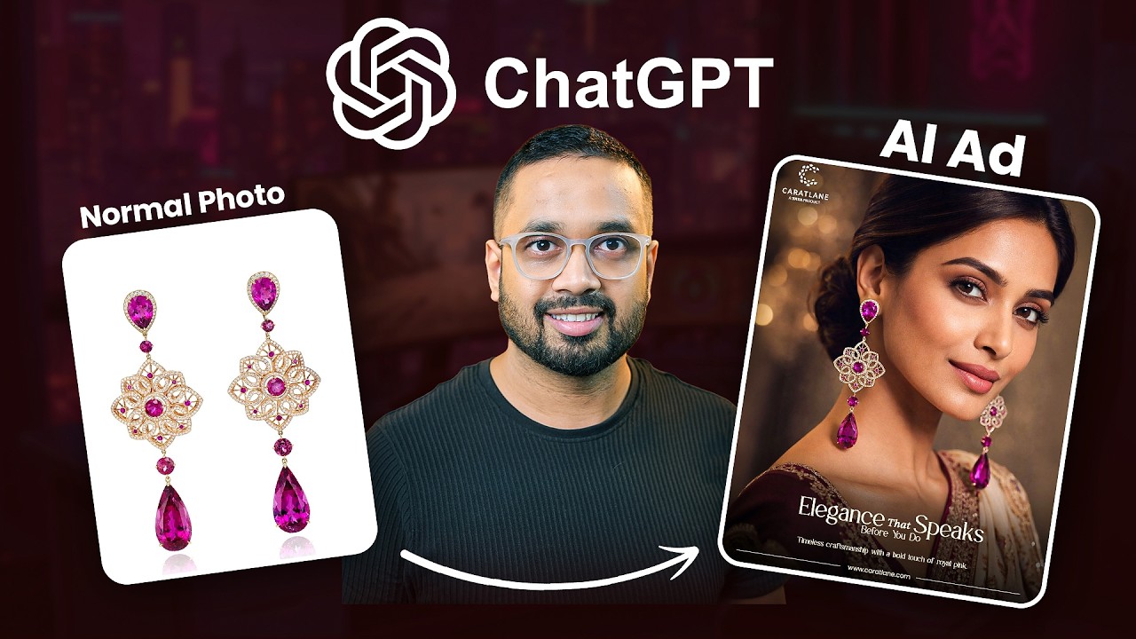 Create Social Media Post Designs Using ChatGPT | (AI Product Photoshoot + Design Tutorial)
