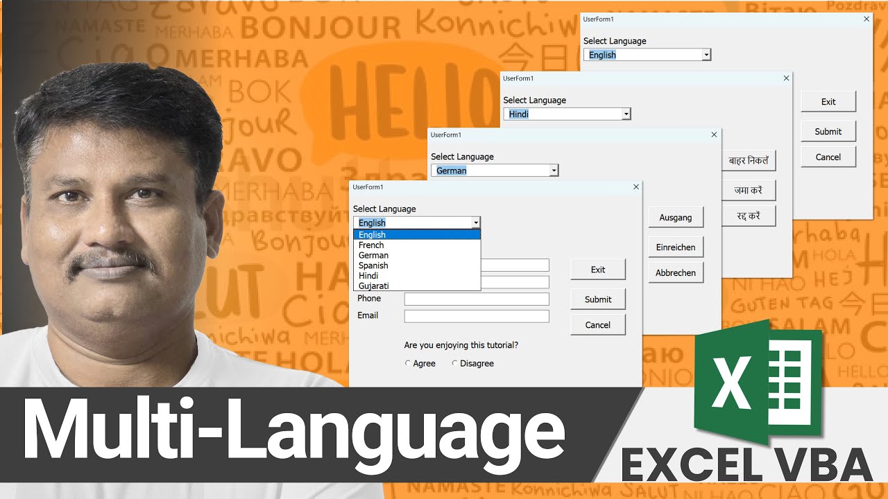 Create a Multi-Language Excel Application | VBA Automation Tutorial
