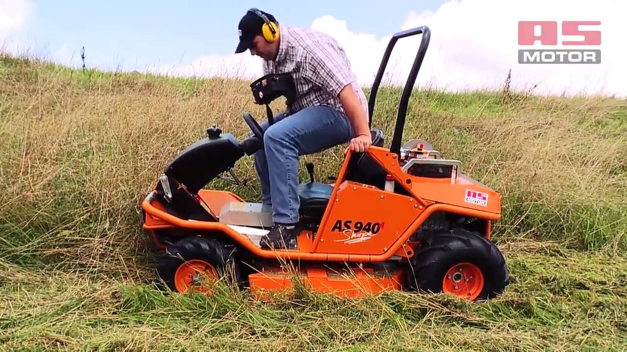AS-Motor AS 940 Sherpa RC Ferngesteuerter Aufsitzmäher Gestrüppmäher Hochgrasmäher im Einsatz