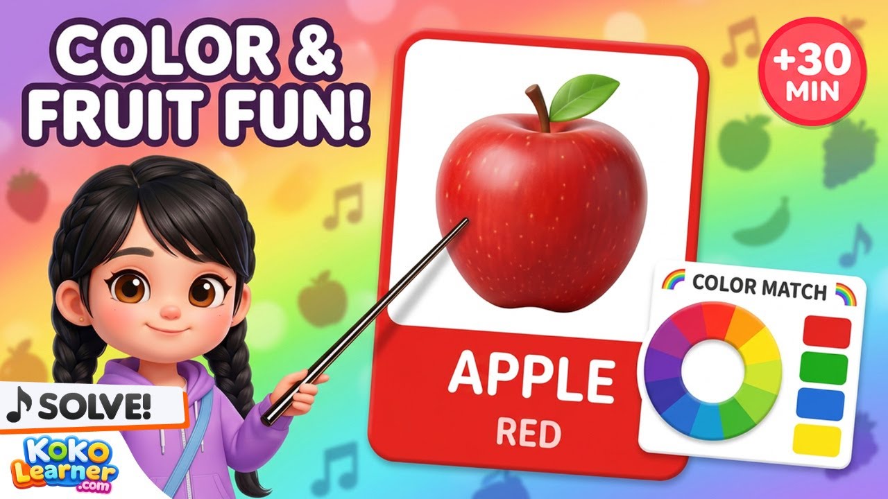 Learn Colors for Toddlers 🌈 Colors Song for Kids | Fruit Game Challenge | Koko Learner (30 Minutes)