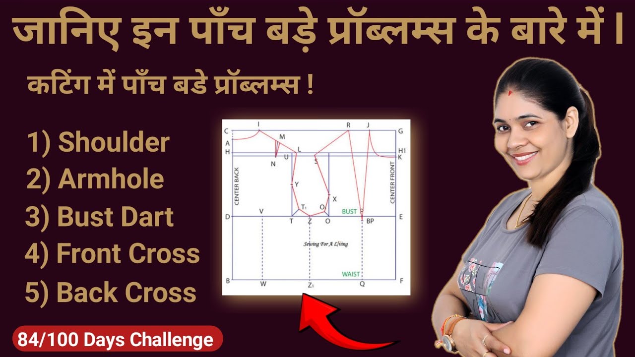 जानिए इन पाँच बड़े प्रॉब्लम्स के बारे में |Shoulder,Armhole,BustDart,Front Cross,Back Cross.