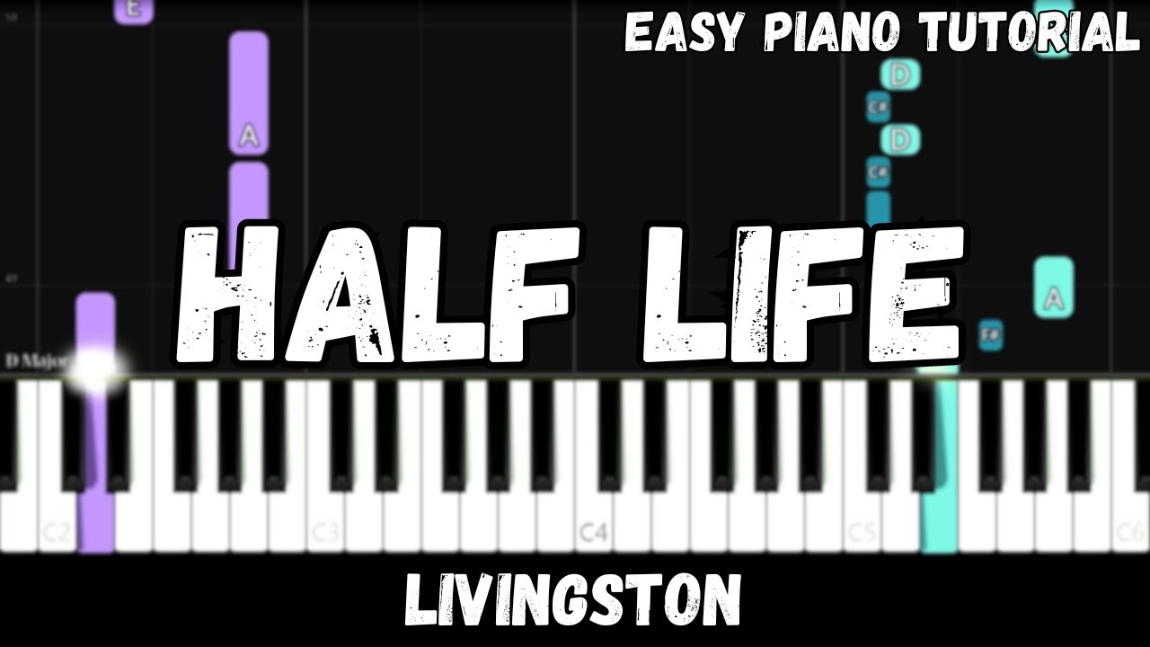 Livingston - Half Life (Easy Piano Tutorial)