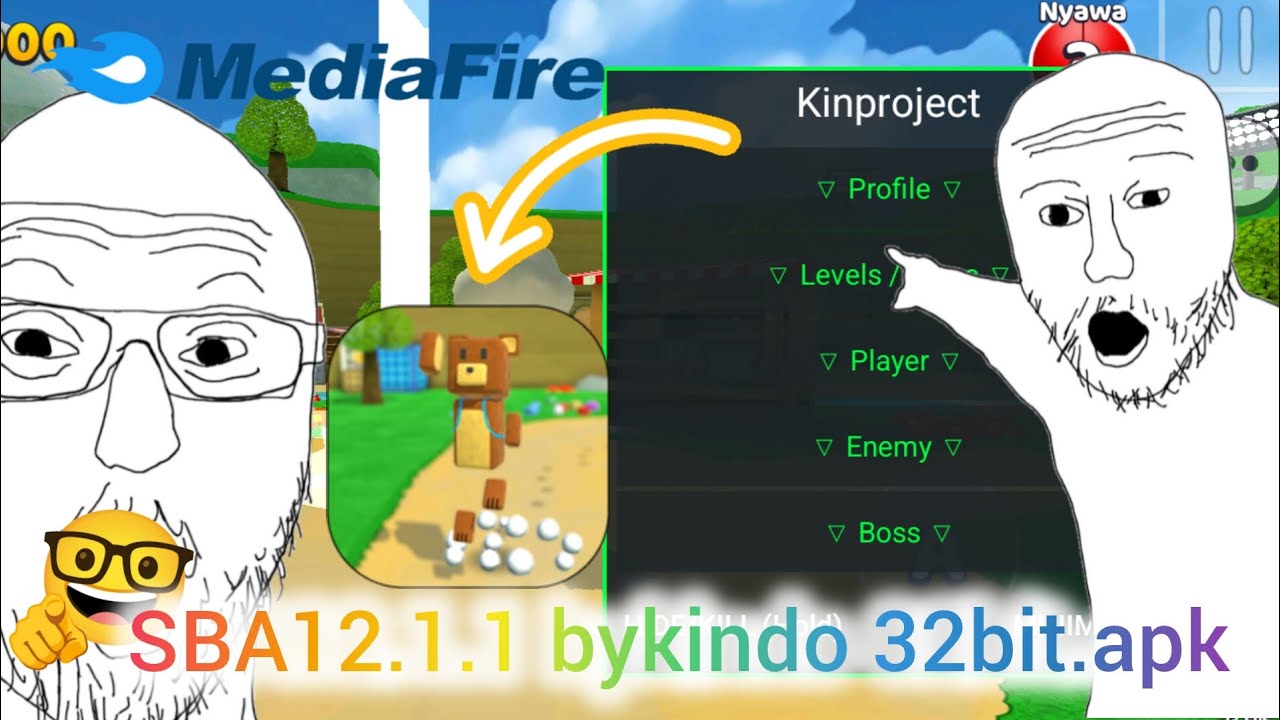 SBA12.1.1 bykindo 32bit.apk Super Bear Adventure apk MediaFire link download