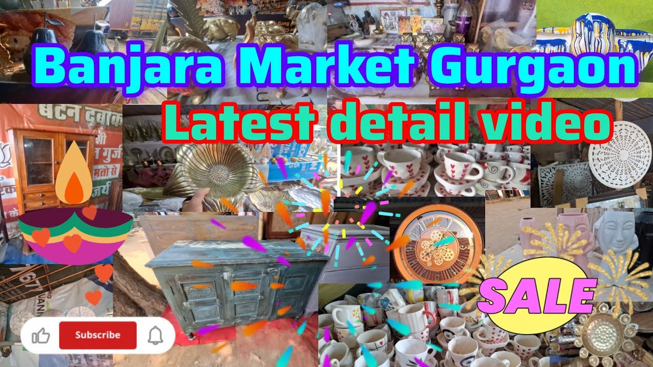 Banjara Market Gurgaon 2025  ll Best Home Décor Market/Furniture/Crockery/Sec-55/Wooden items 