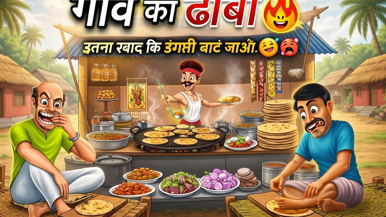 गाँव का ढाबा | GAON KA DHABA | HINDI KAHANIYA | CARTOON STORY | HINDI STORIES