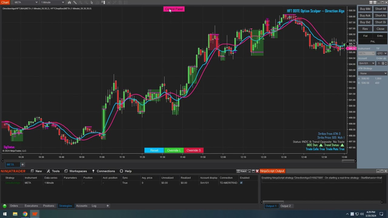 NinjaTrader 8 - 0DTE Options Scalper