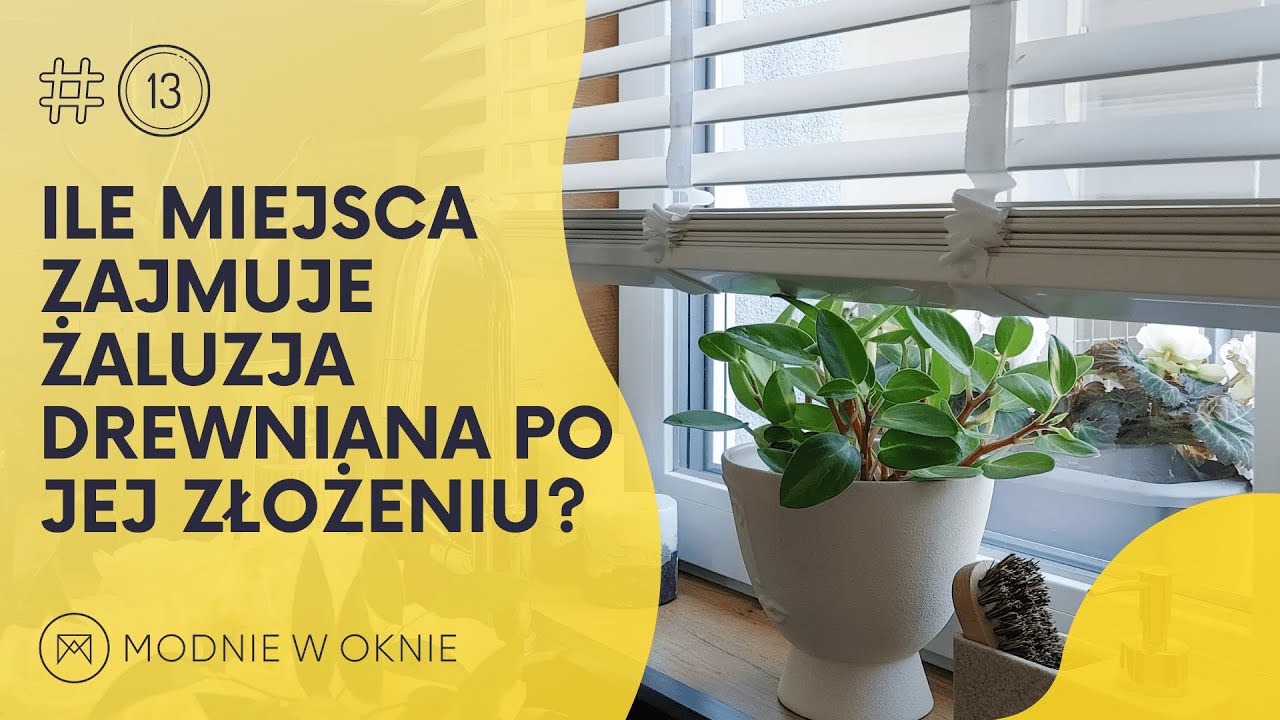 Ile miejsca zajmuje żaluzja drewniana po złożeniu?
