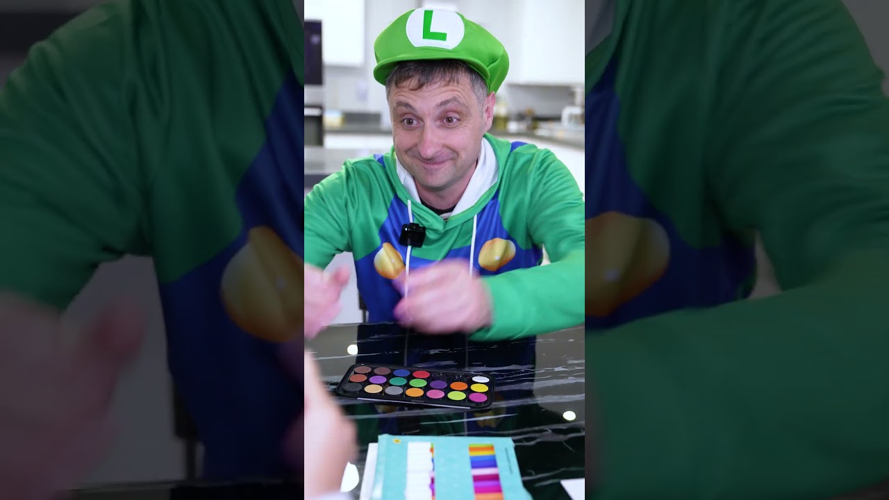 Never paint with colors if it's a drink!! #familygamestories