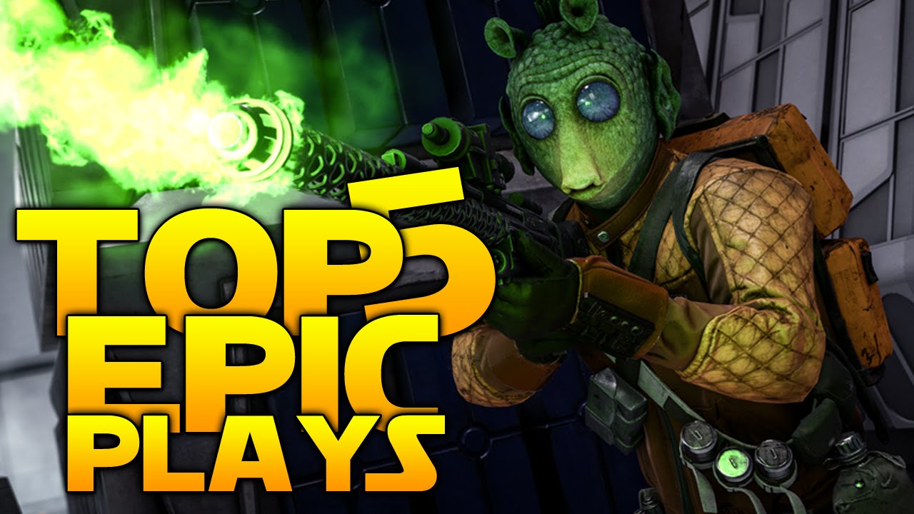 Star Wars Battlefront Top 5 EPIC Plays (Pulse Cannon Streaks, 360s & More!)