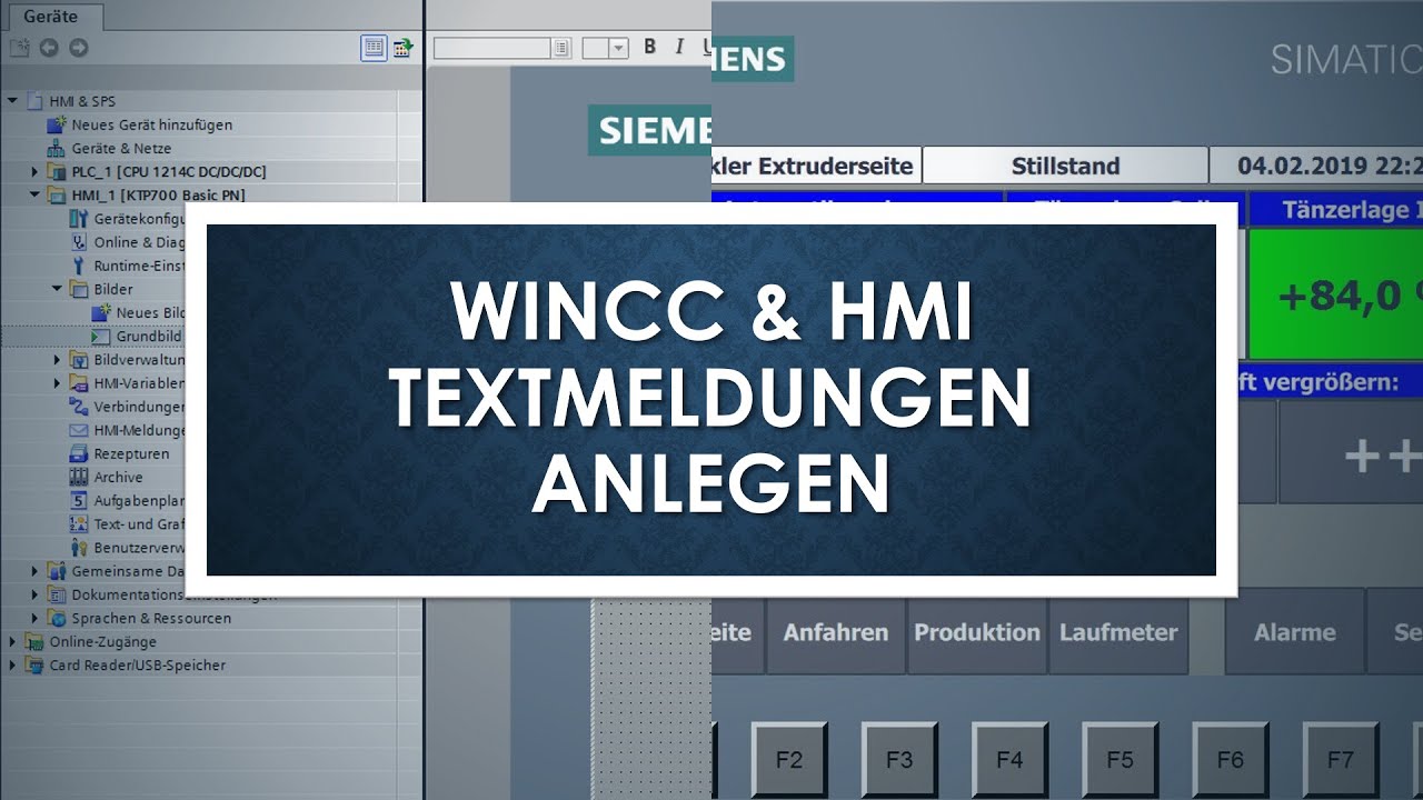 WinCC & HMI - Text- & Fehlermeldungen anlegen