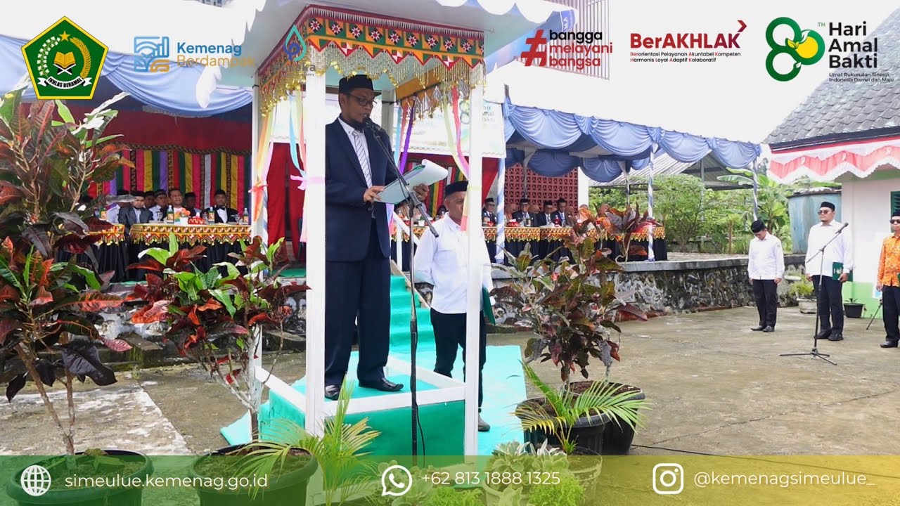 Upacara Peringatan Hari Amal Bakti Kementerian Agama RI Ke-80 Tingkat Kabupaten Simeulue Tahun 2026