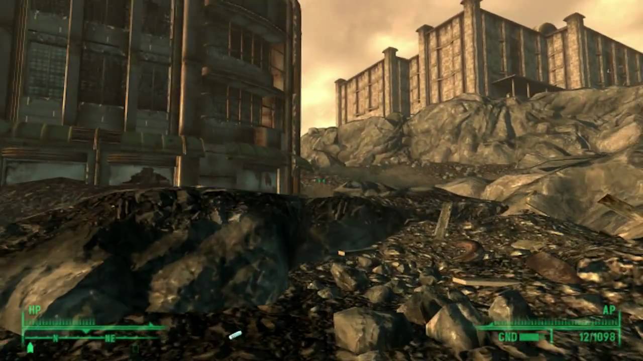 Fallout 3: Firelance - Alien Blaster found after U.F.O. crash (random event) [HD]