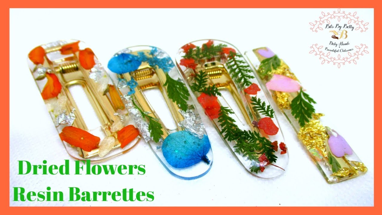 How To - DIY Dried Flowers UV Resin Barrettes
