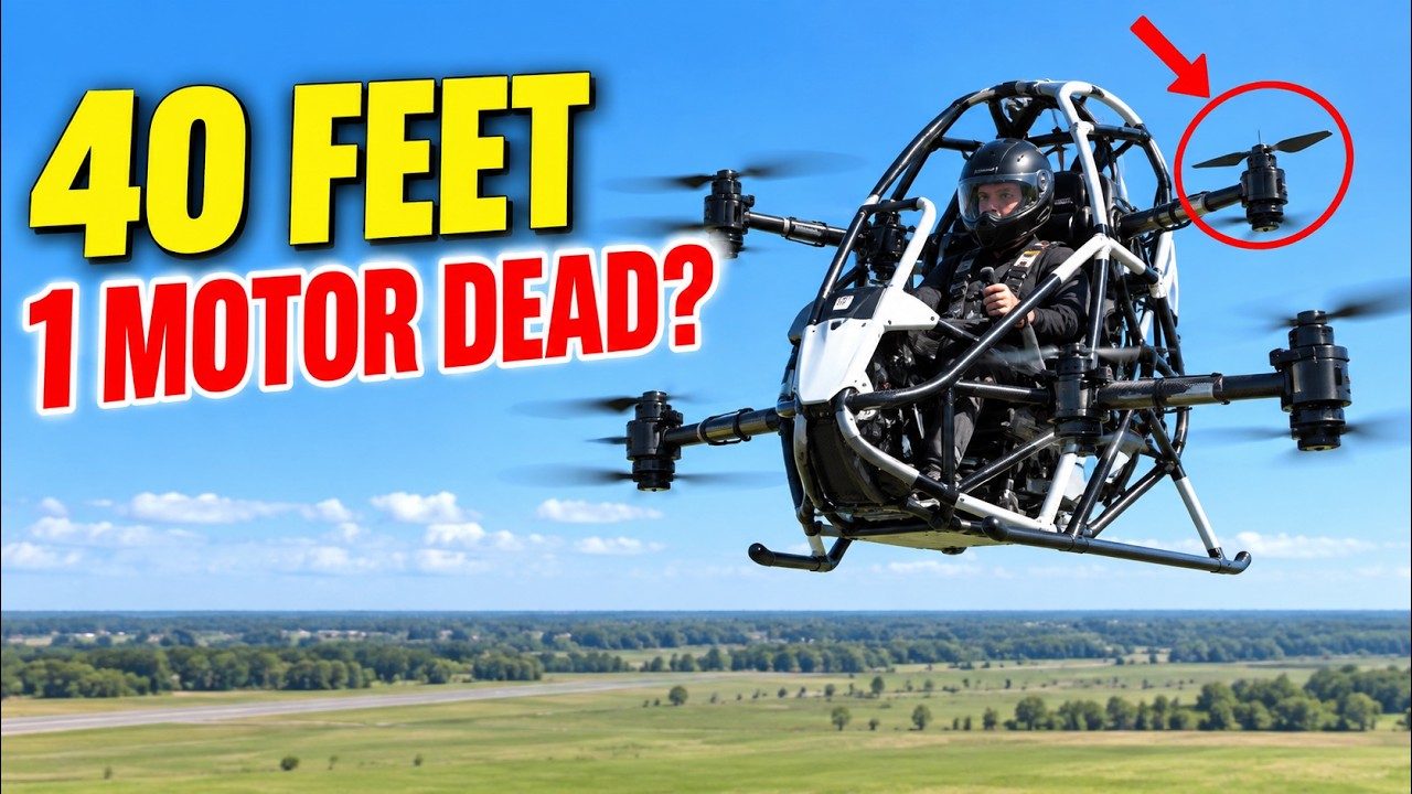 One Motor Fails at 40 Feet &mdash; Can a Personal eVTOL Survive?