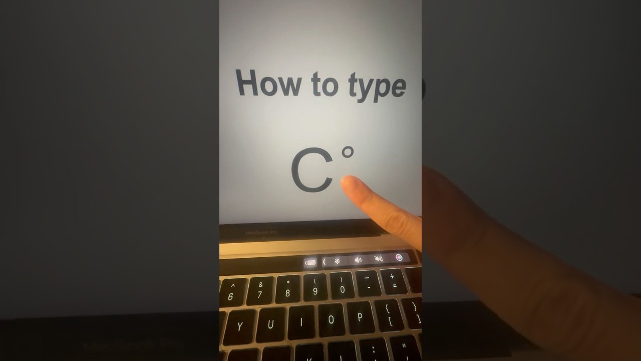 How to type  C˚ Degree Celsius Symbol #macbooktips #keyboard #macshortcuts