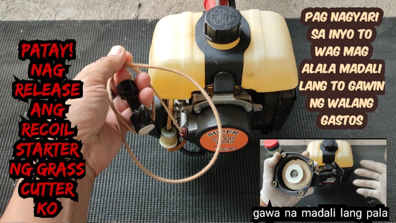 Paano mag repair ng 2 stroke grass cutter recoil starter (full tutorial)