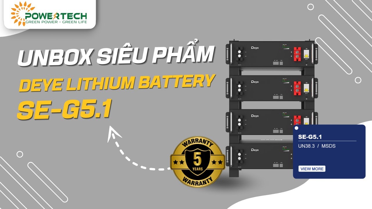 UNBOX DEYE LITHIUM BATTERY SE-G5.1