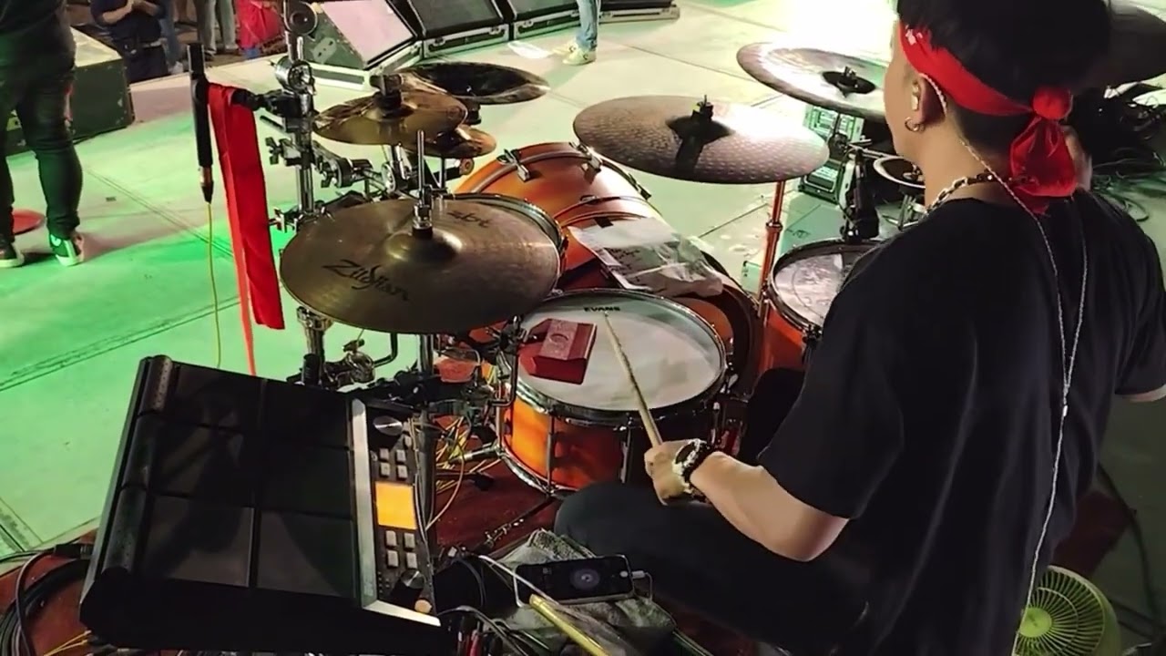 คุก 100 ปี  คอนเสิร์ตร็อคอันตราย พี่บิ๊กวัน กันทรลักษ์ drum cam อาร์ตี้ วงน้ำหอม