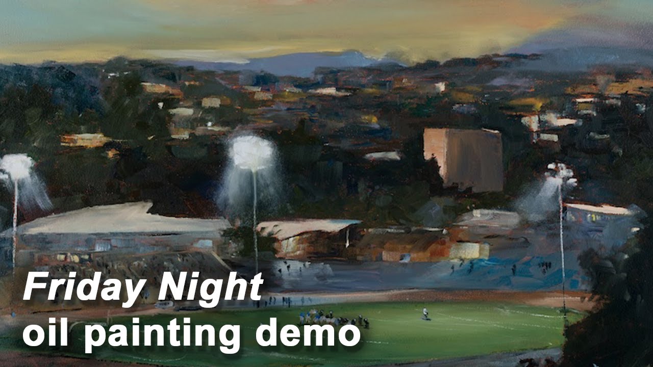 'Friday Night' oil painting demo by David Massey