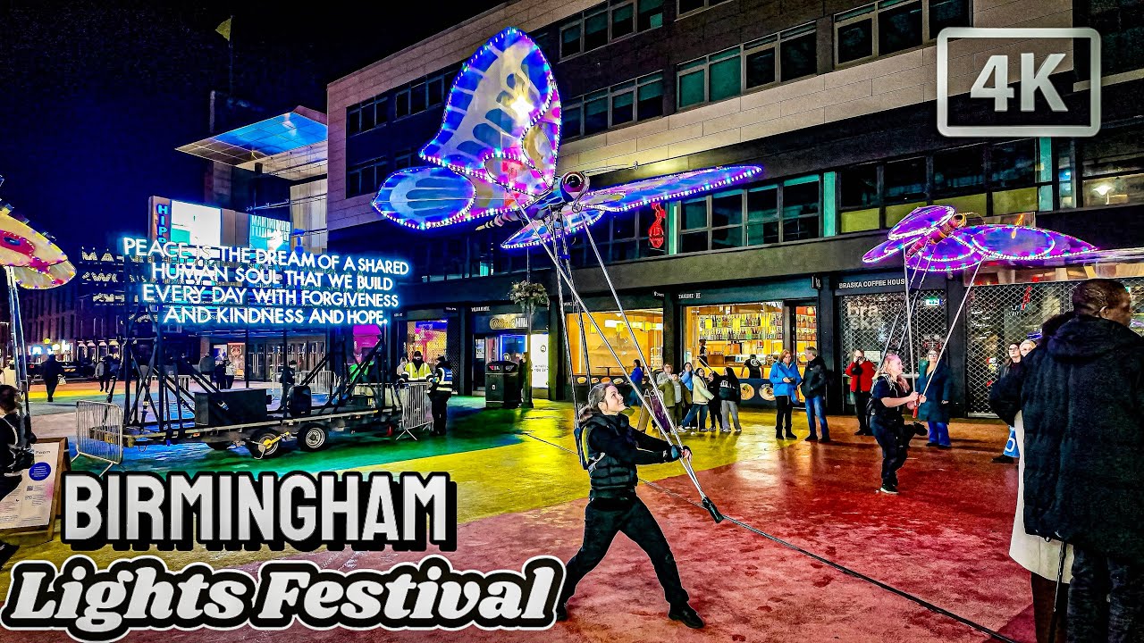 Night Festival Of Lights | Birmingham's City Centre At Night.