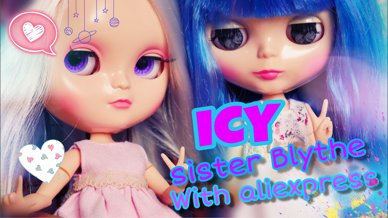 Unpacking and review dolls 💙 with aliexpress 🎀 sister Blythe ICY