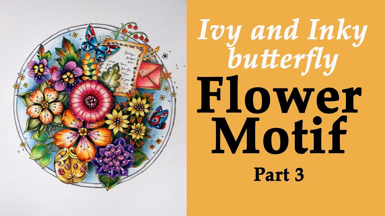 Coloring for BEGINNERS 'Ivy and Inky butterfly' Part 3 / Polychromos pencils/ Раскраска-антистресс