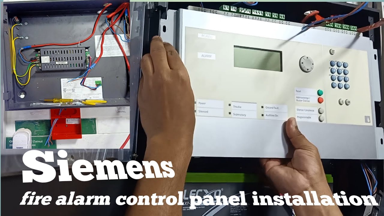 Siemens fire alarm control panel installation connection, smock detector,module Sounder connection