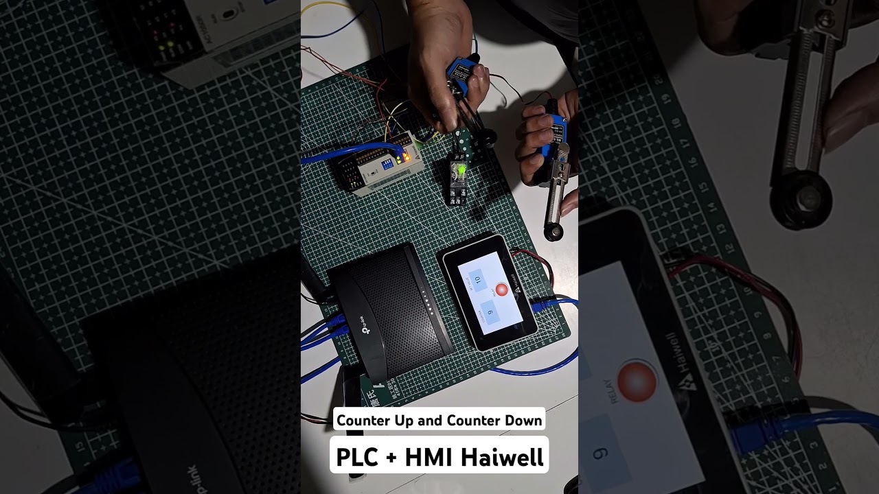 Counter up and Counter Down || Haiwell PLC + Haiwell HMI