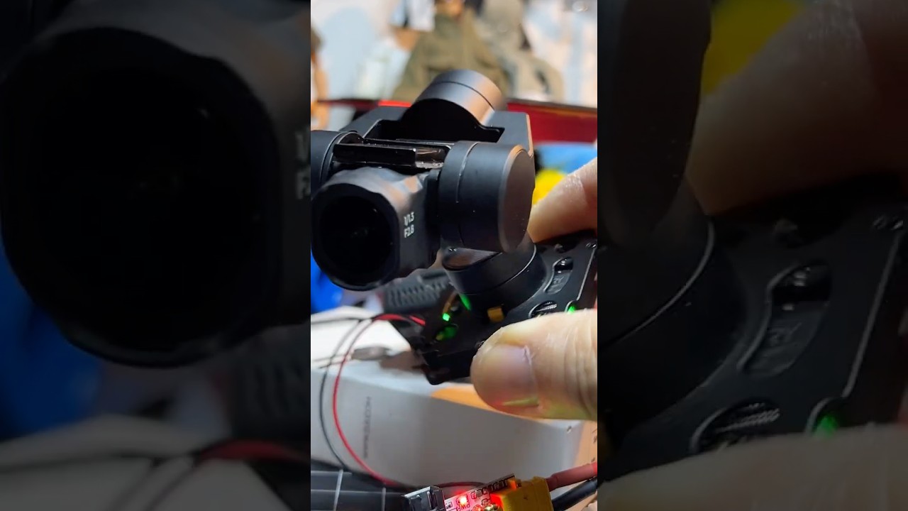 Hacked the DJI O4 into the HEQ Gimbal. Sketchy but smooth! 🔧⚡️ #FPVPunk #DJIO4 #RCMods #shorts