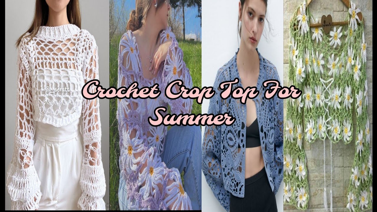 Crochet Crop Top For Summer Use @iconicfashion_20 #trendingvideo #aesthetic #fashion #designer