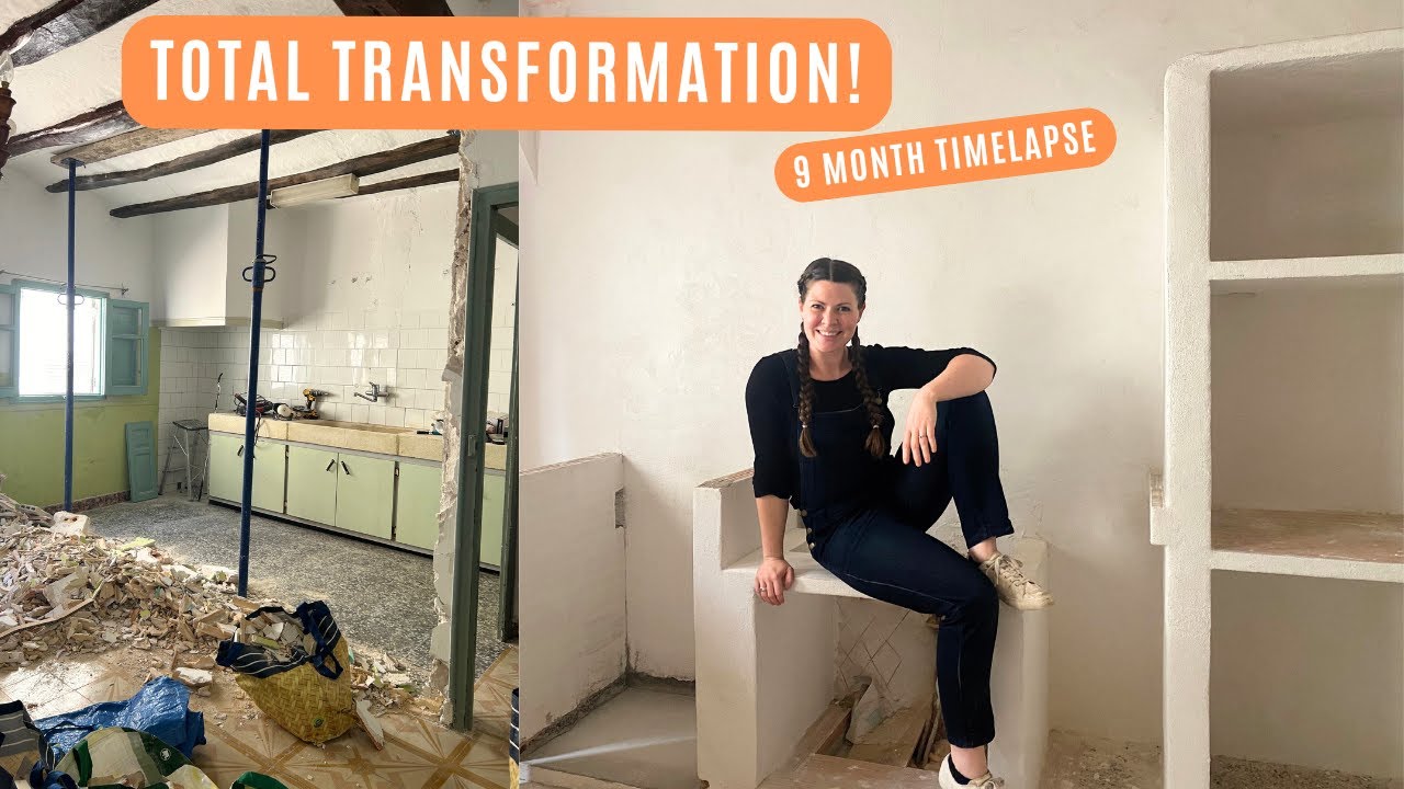 We Bought an Old Run Down House in Spain | 9 MONTH TIMELAPSE | Farmhouse Kitchen Restoration Project