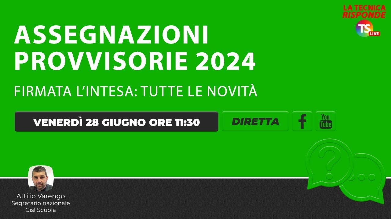 Assegnazioni provvisorie 2024, firmata l’Intesa: tutte le novità