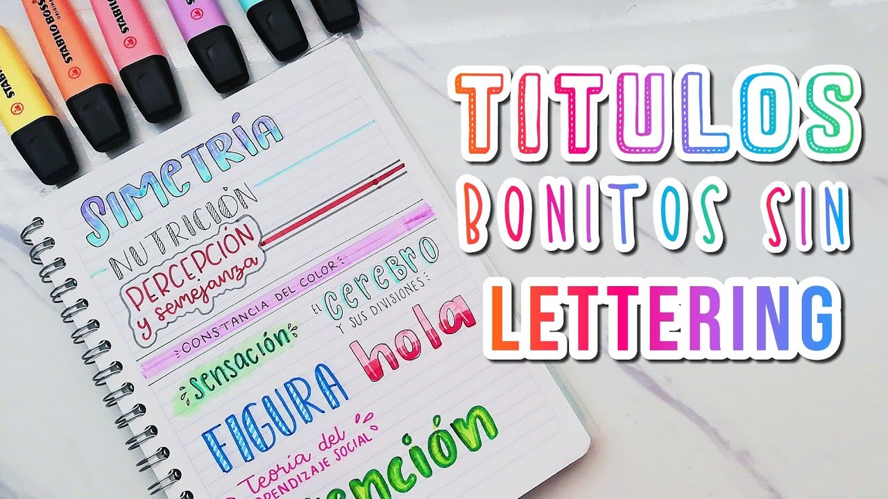 TÍTULOS BONITOS SIN LETTERING - DanielaGmr ♥