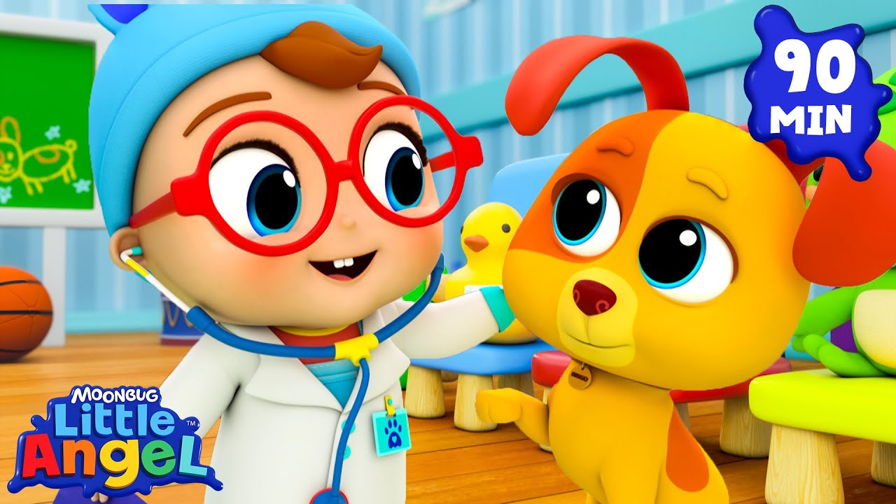 Doctor Checkup for Bingo! 🐶🩺 Is He Feeling Okay? | Nursery Rhymes for kids - Little Angel