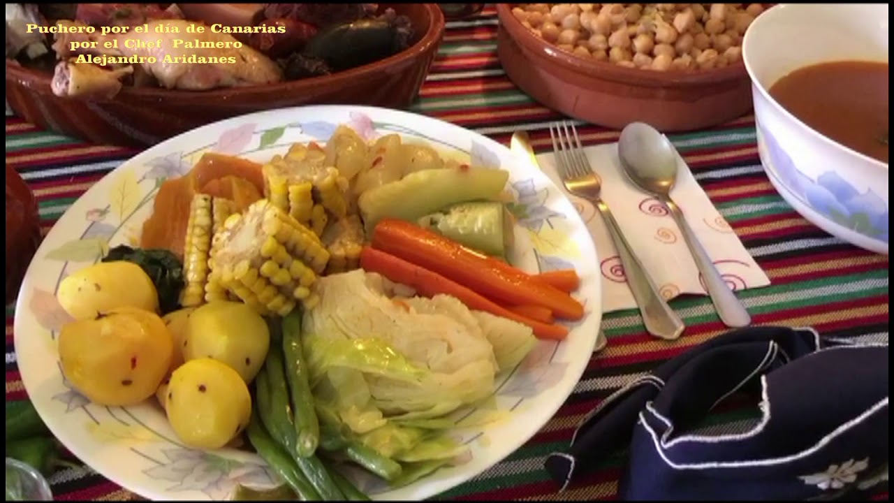 PUCHERO CANARIO POR EL DIA DE CANARIAS, CHEF PALMERO ALEJANDRO ARIDANES