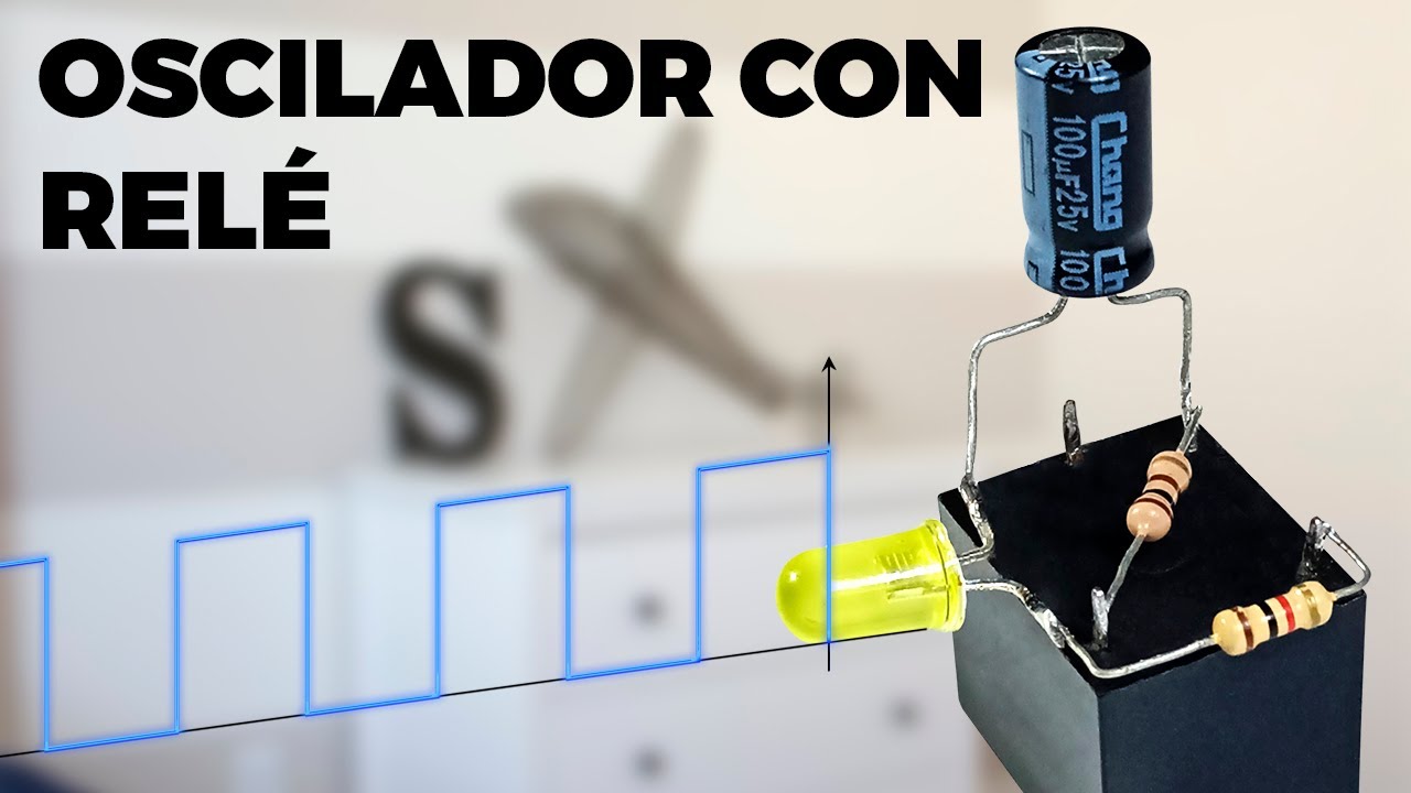 Oscilador con relé, luz intermitente con relay