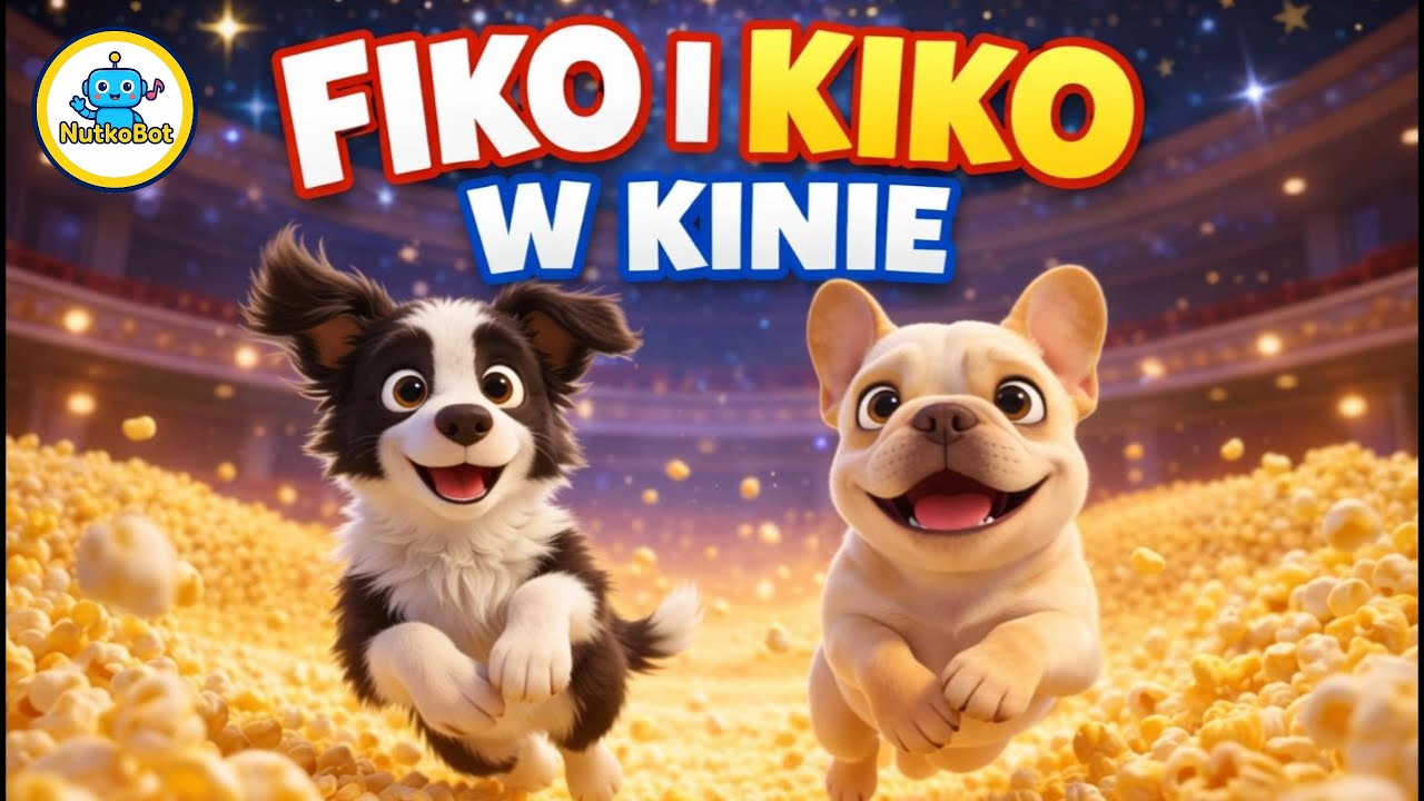 FIKO i KIKO pieski w kinie 🍿🐶 Wesoła piosenka dla dzieci 🤖 NutkoBot 🤖