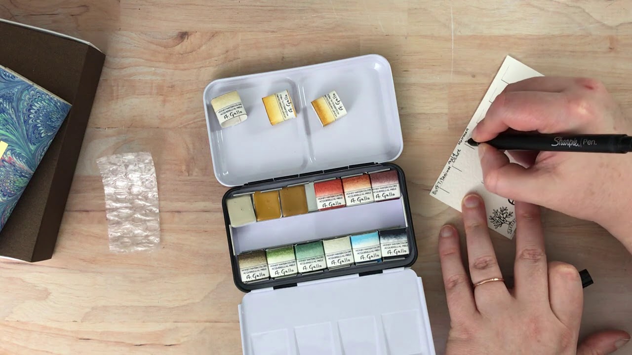 A. Gallo Naturale Watercolor Set Swatching