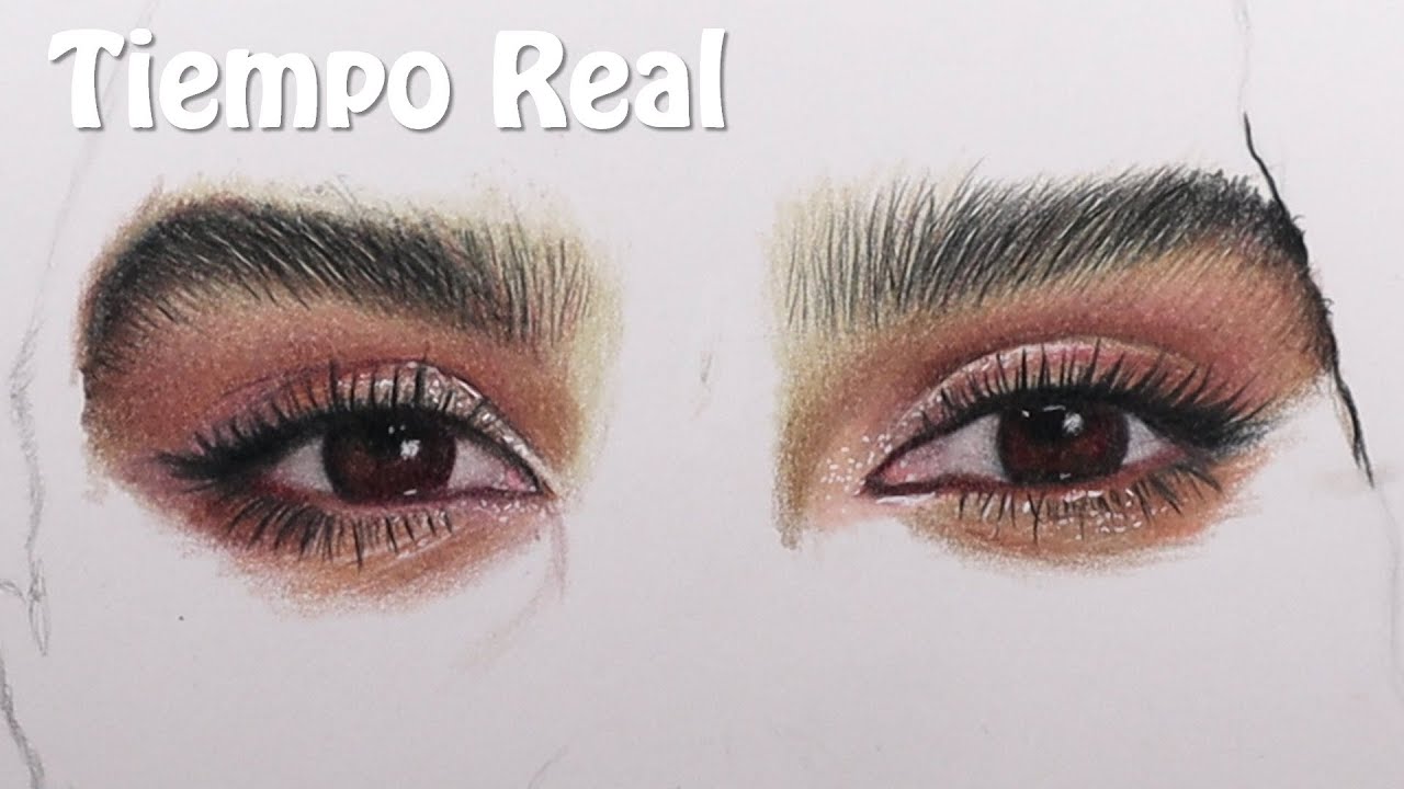 Ojos realistas con lápices de colores  - Tiempo Real