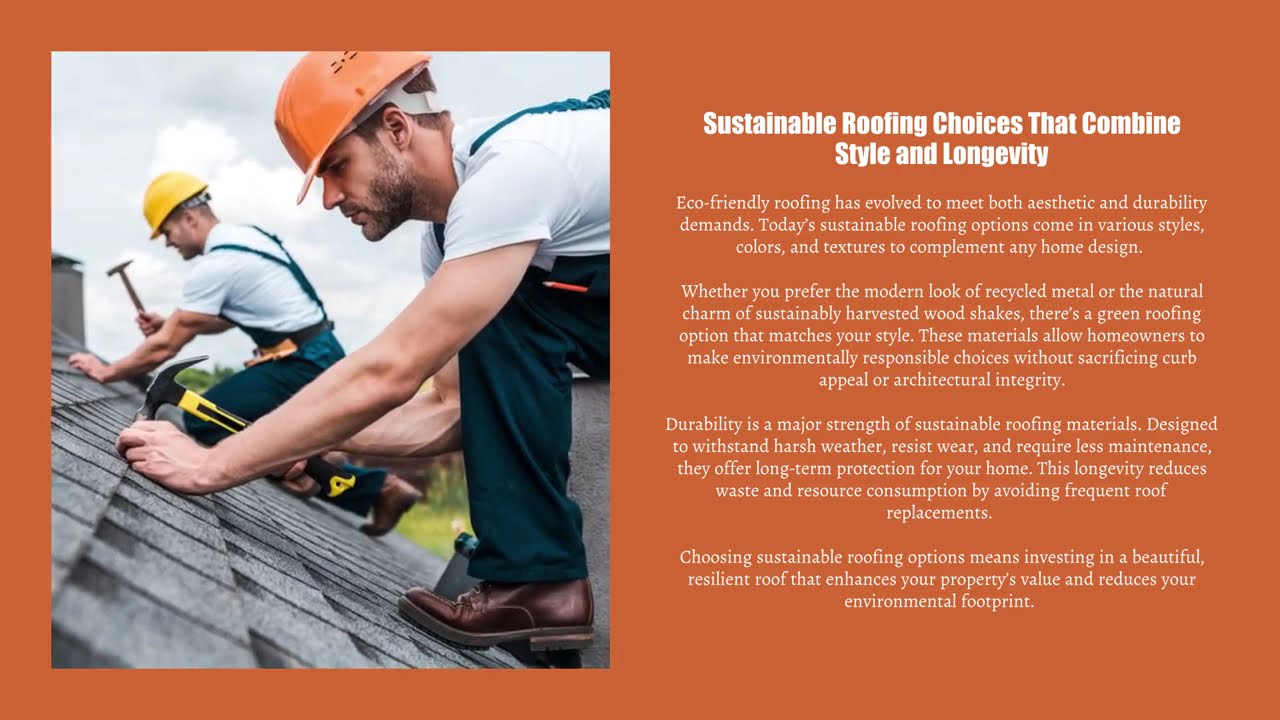 A. Parker Contracting - Exploring Eco Friendly Roofing Options That Last