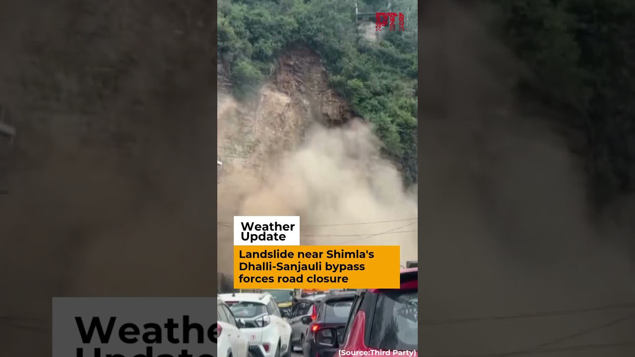 Landslide near Shimla's Dhalli-Sanjauli bypass forces road closure
