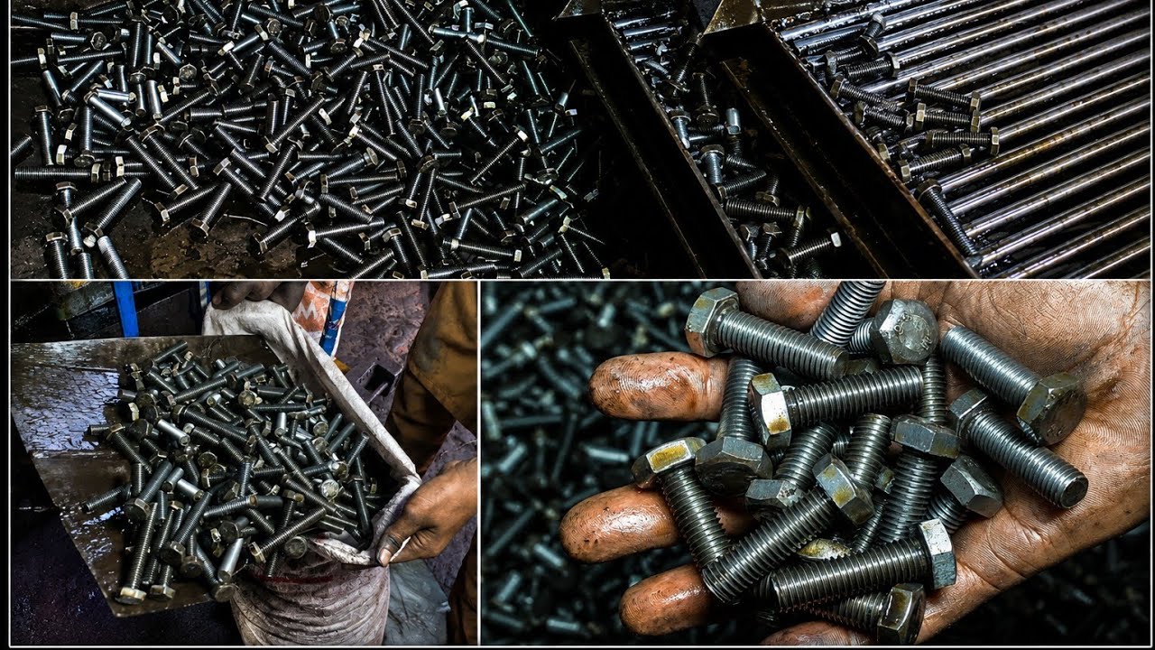 Amazing Hex Nut & Bolt Manufacturing Process | Huge Factory Mass Production