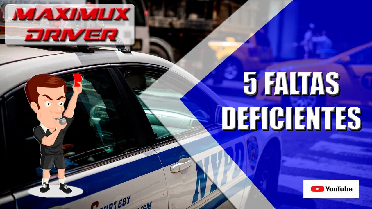 5 faltas deficientes en examen práctico de coche